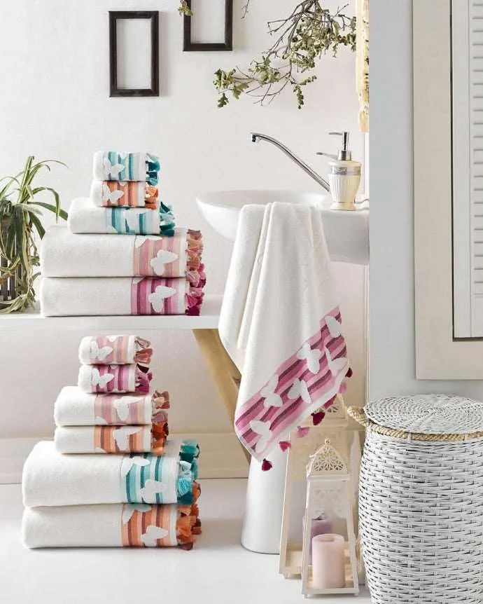 Arctic Butterfly Turkish Cotton Bath Towel 24x50" 1pc