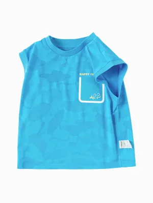 balabala Toddler Boy Explore Style Wide Shoulder Tank Top