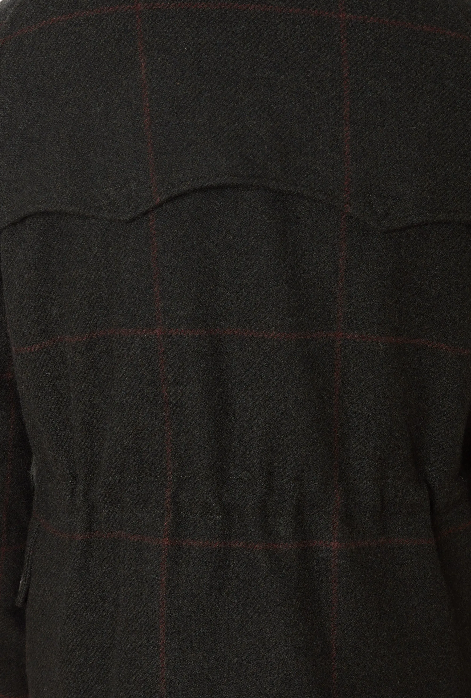 Country Coat Wool Forest Red Overcheck