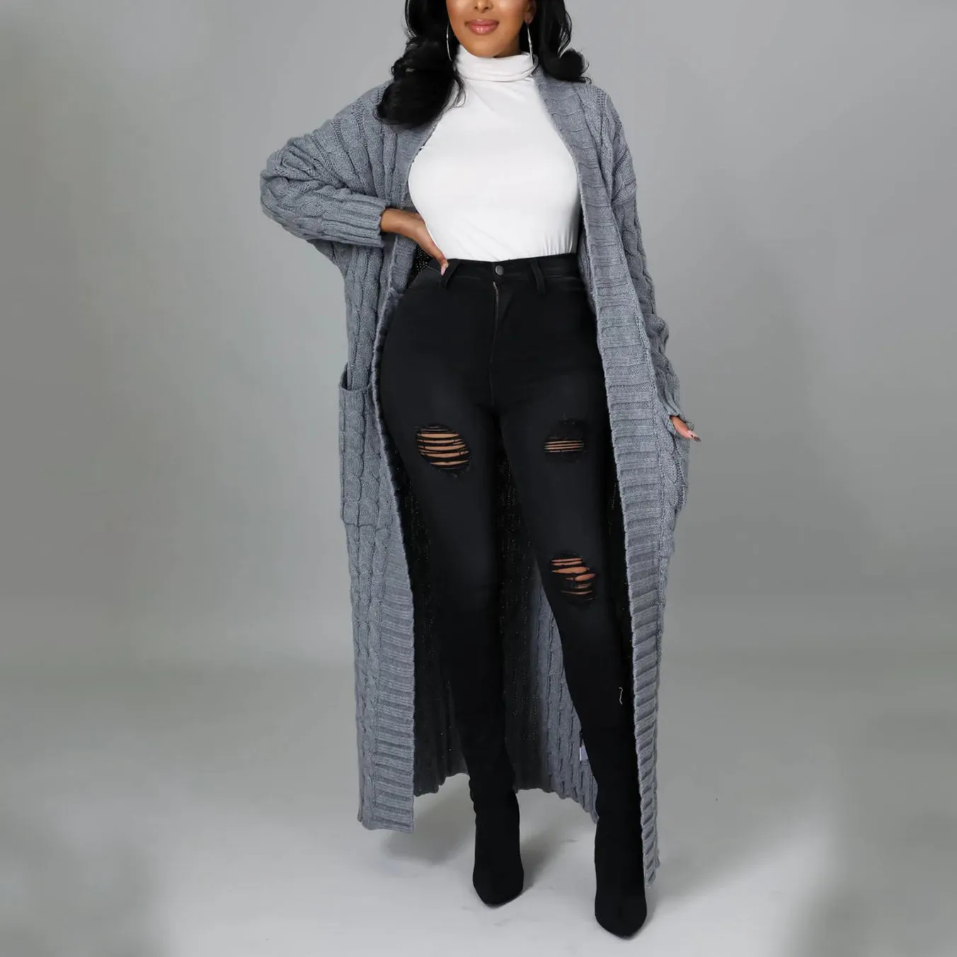 Fashion Casual Long Sleeve Sweater Jacket Wholesale Cardigan
