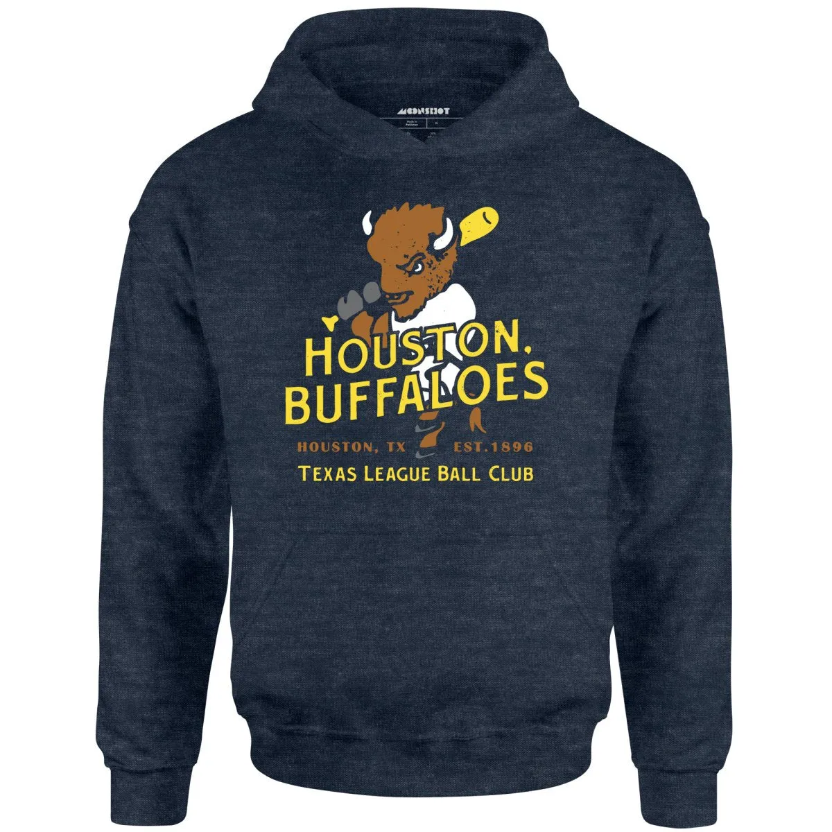 Houston Buffaloes - Texas - Vintage Defunct Baseball Teams - Unisex Hoodie