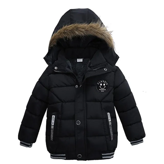 Kinder Jacke mit Kapuze warm Oberbekleidung