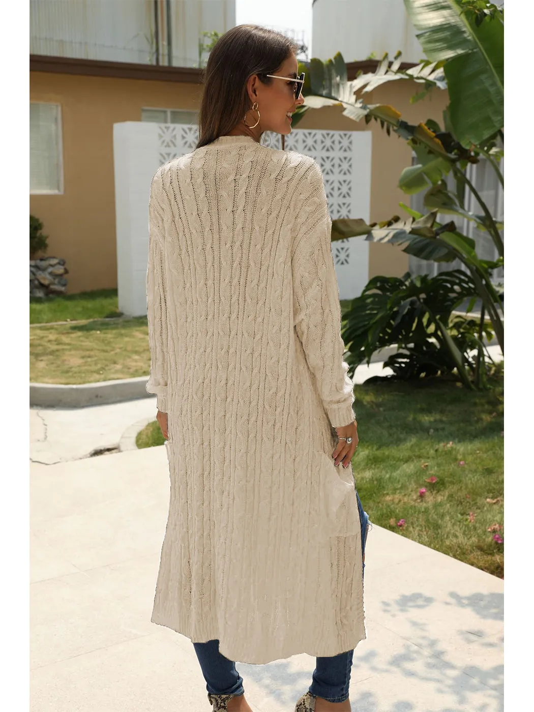 Knitted Long Sleeve Cardigan Sweater