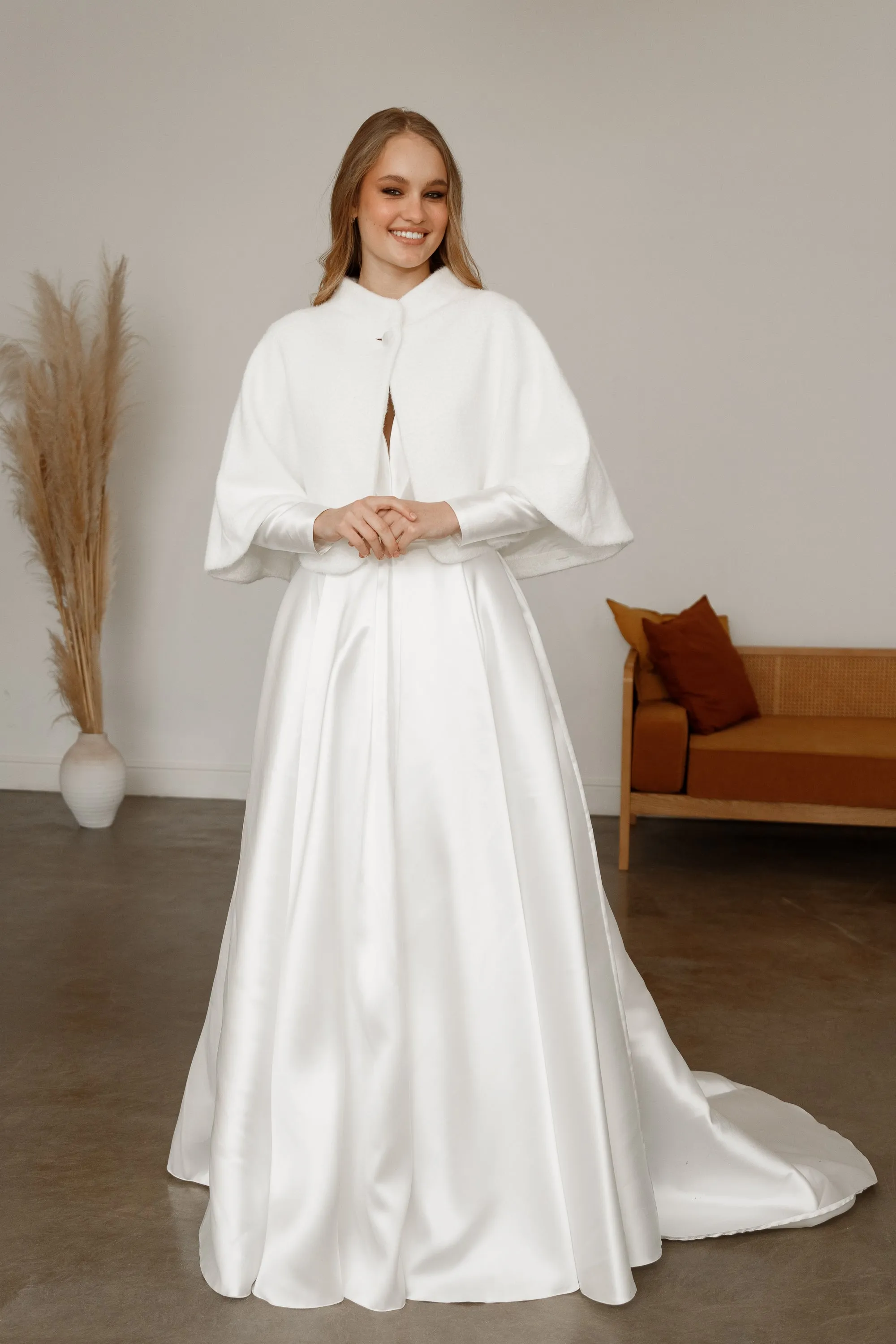 Light Ivory Cape K - 043 | Ready-to-Ship