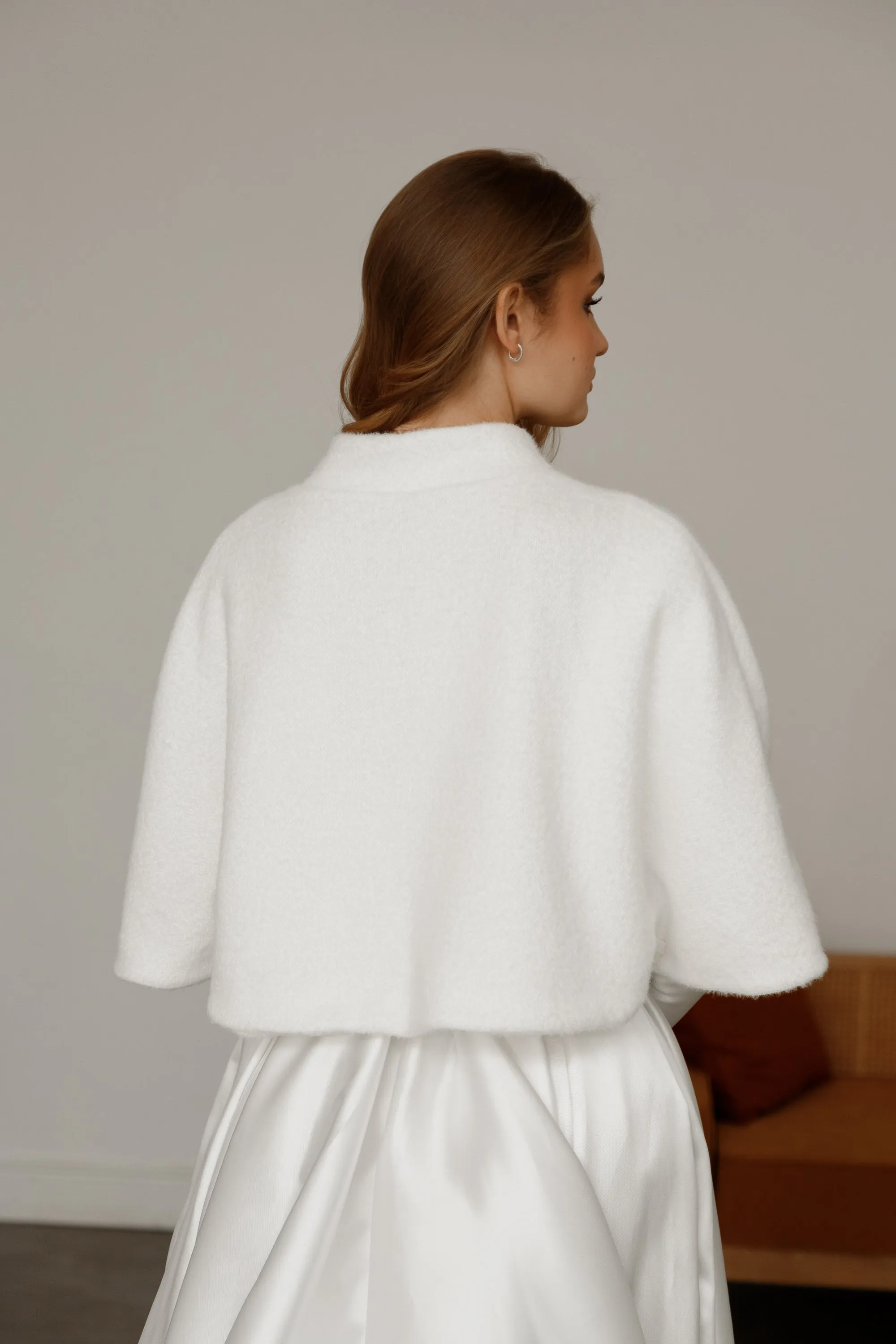 Light Ivory Cape K - 043 | Ready-to-Ship