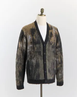 Long Sleeve Multi-Color Jacquard Cardigan