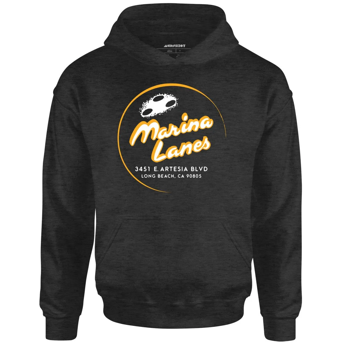 Marina Lanes - Long Beach, CA - Vintage Bowling Alley - Unisex Hoodie