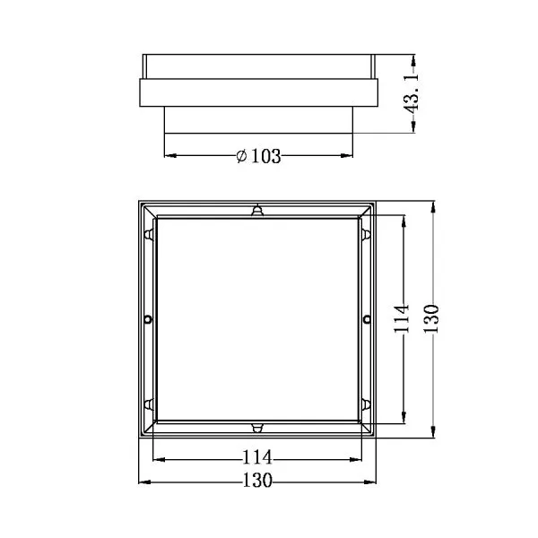 Nero Tile Insert Floor Waste 100mm Outlet GM