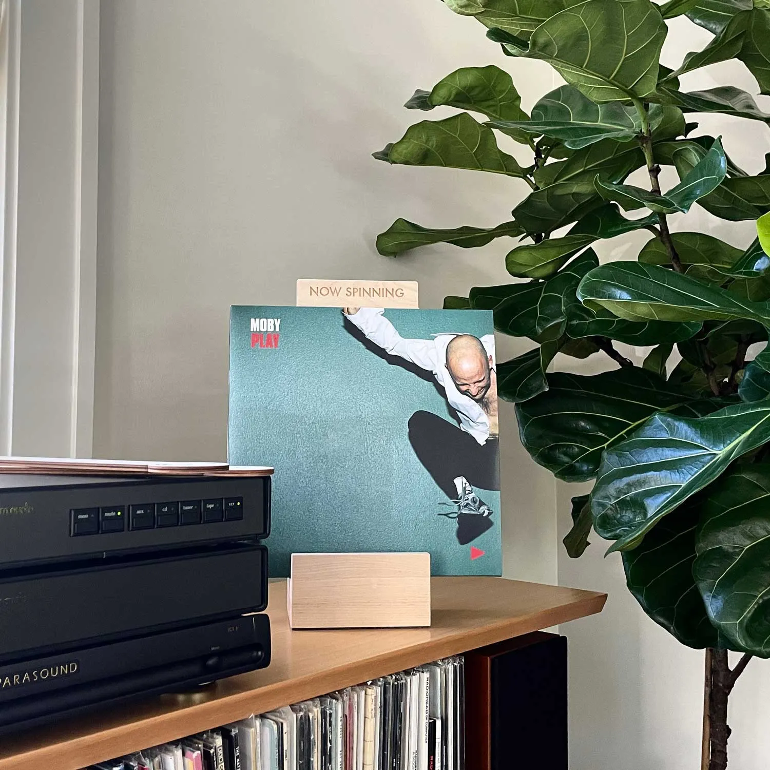 Now Spinning Record Block
