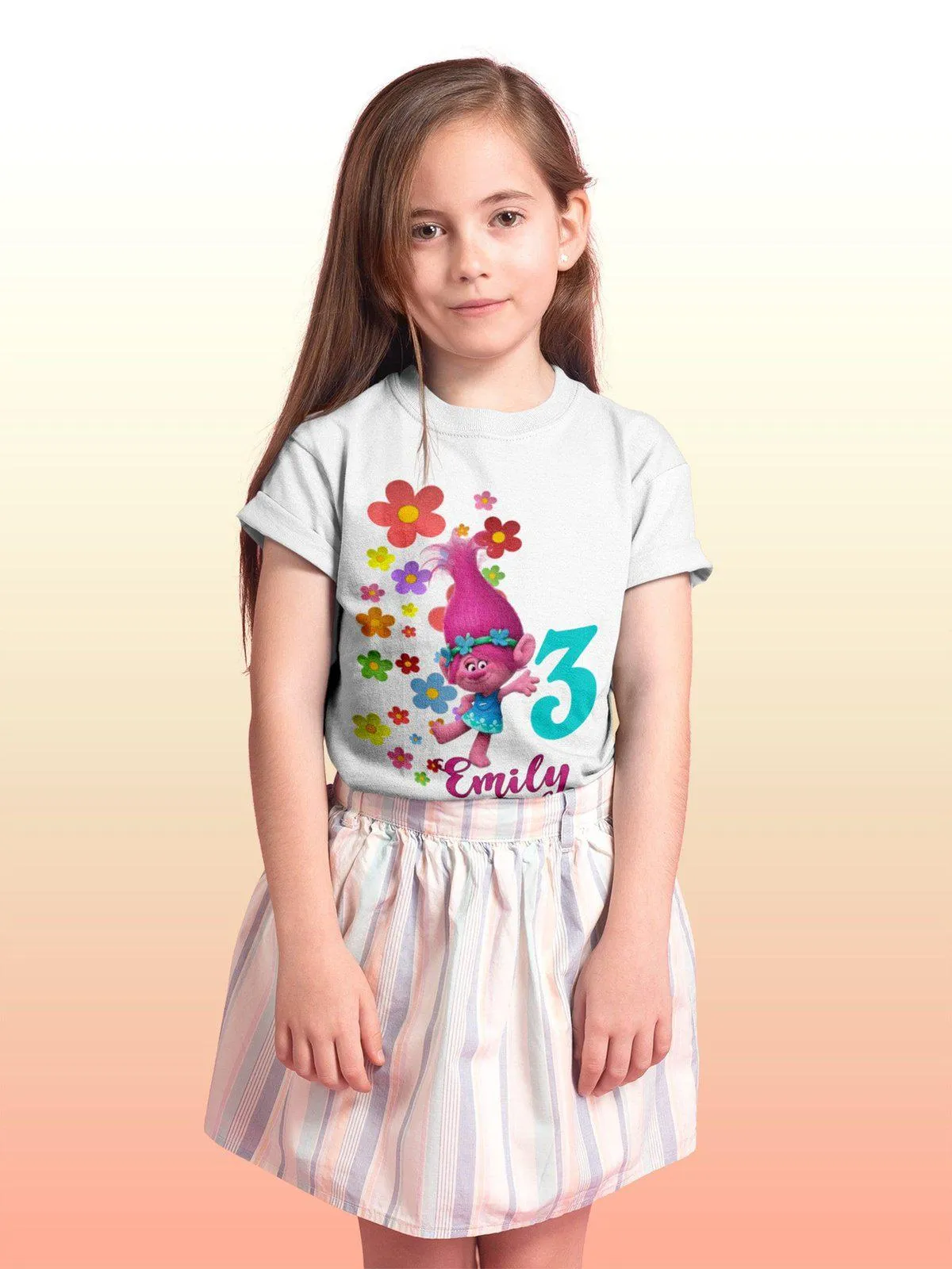 Poppy Troll birthday shirt | Troll Girls personalized shirt | Poppy Troll birthday shirt | Girls shirts | Poppy Troll shirts | Custom shirts