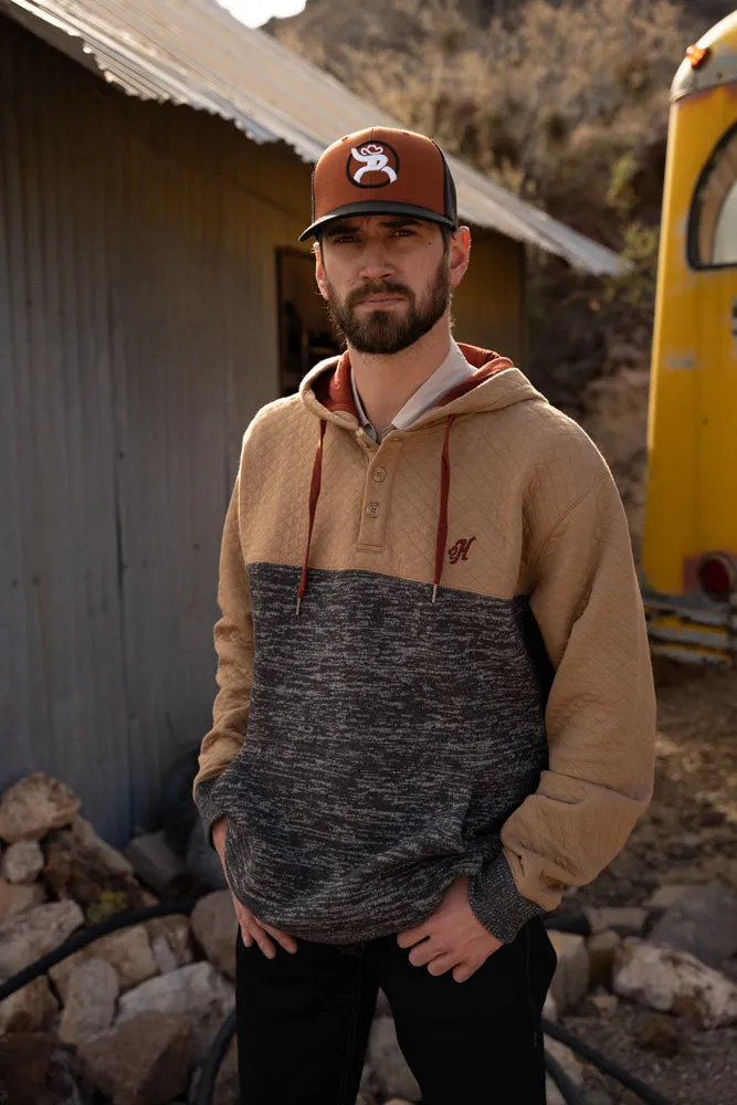 "Jimmy" Asphalt w/ Tan Quilt Detailing Hoody