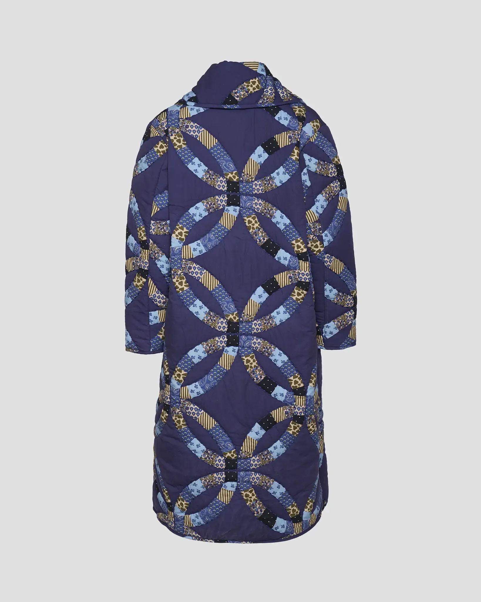 SADE LONG COAT IN BLUE CIRCLES
