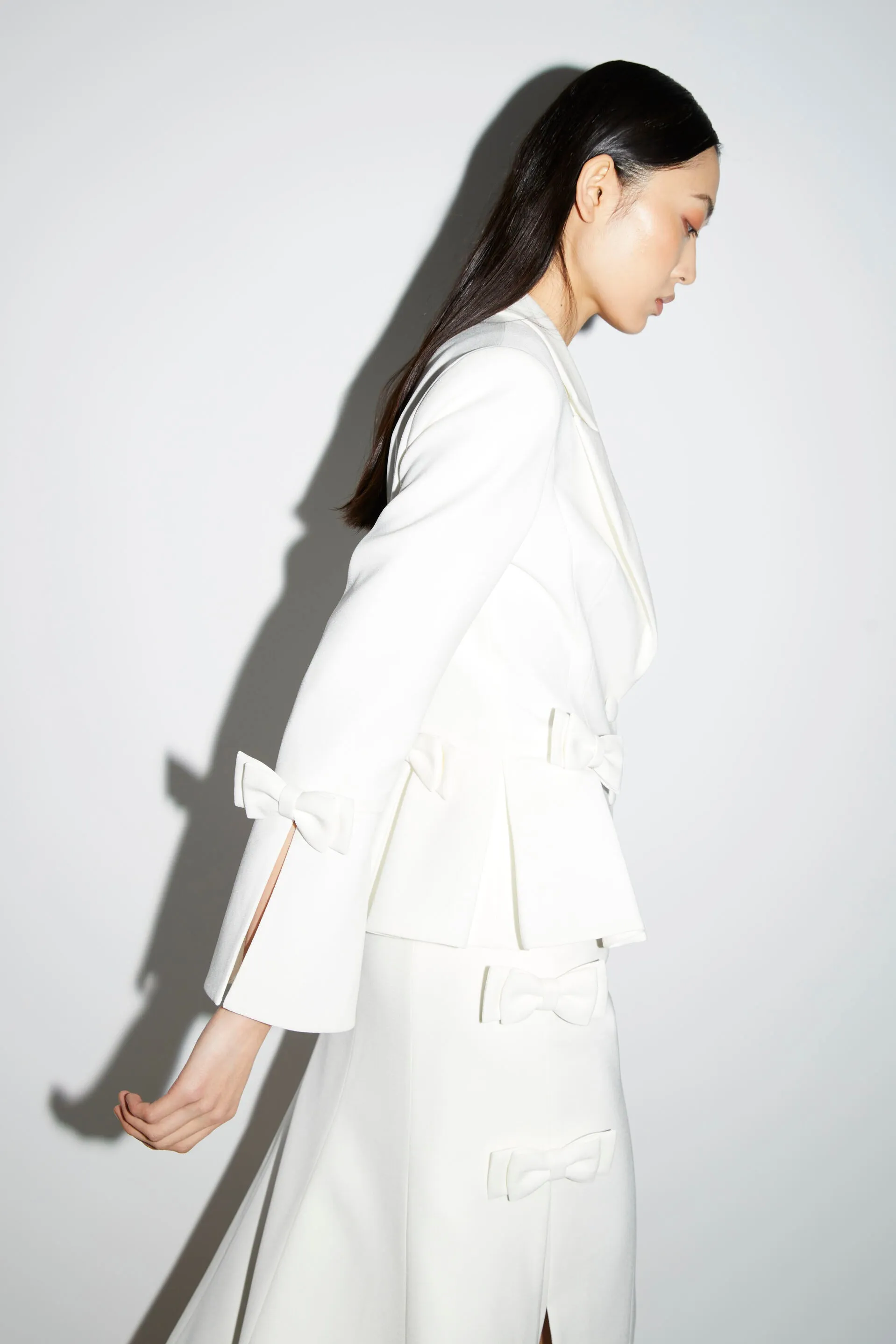 SANNA JACKET PURE WHITE CREPE