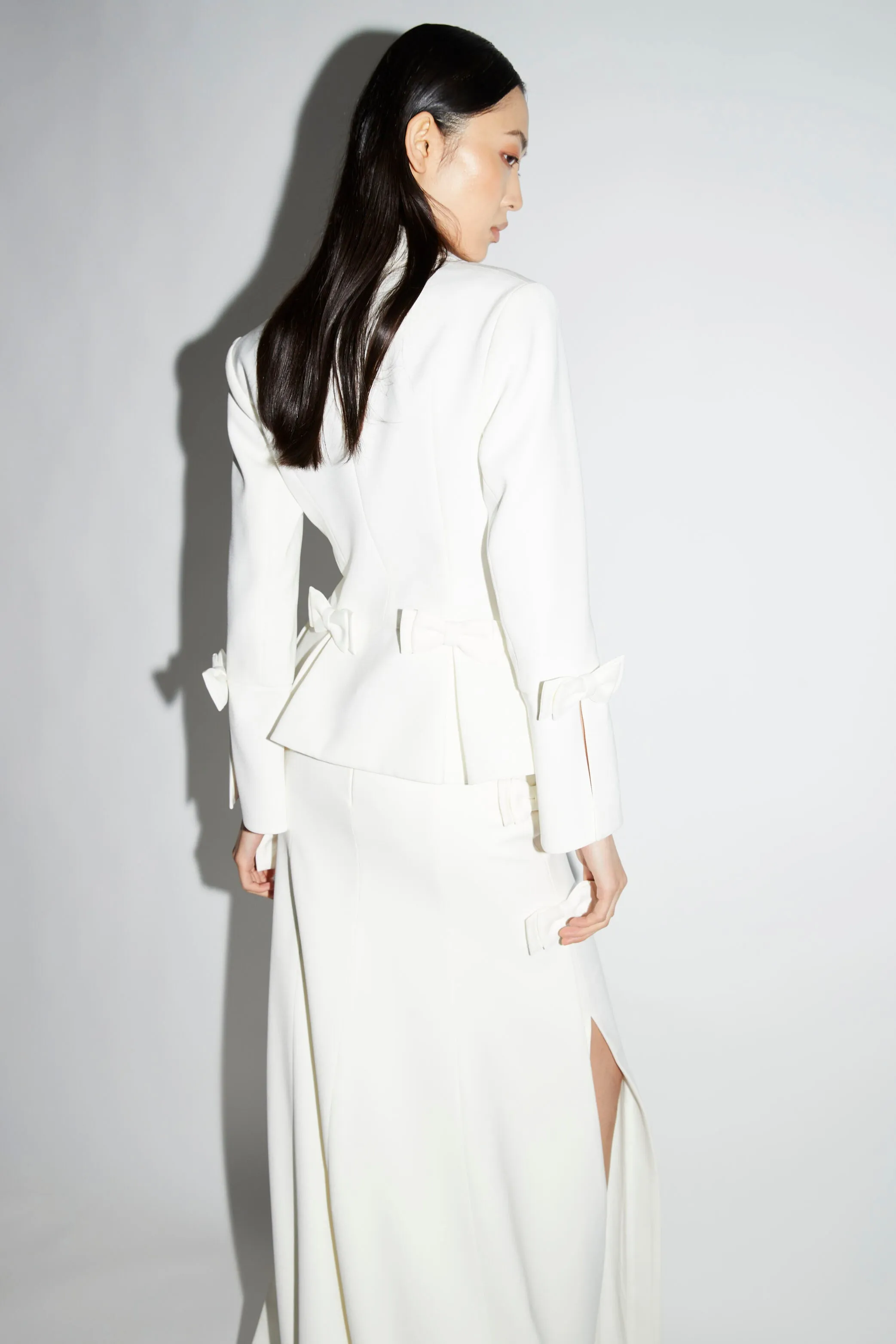 SANNA JACKET PURE WHITE CREPE