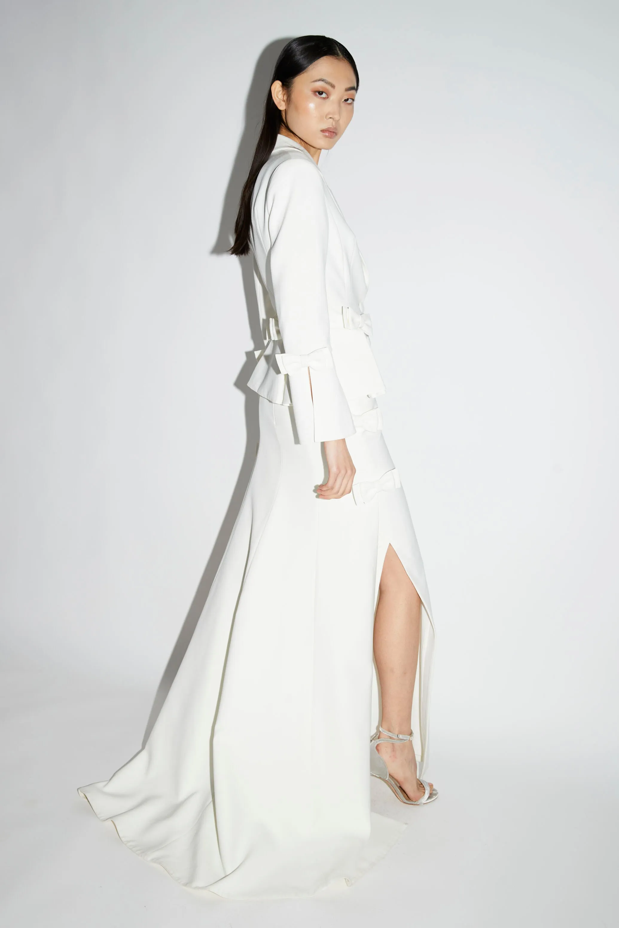SANNA JACKET PURE WHITE CREPE