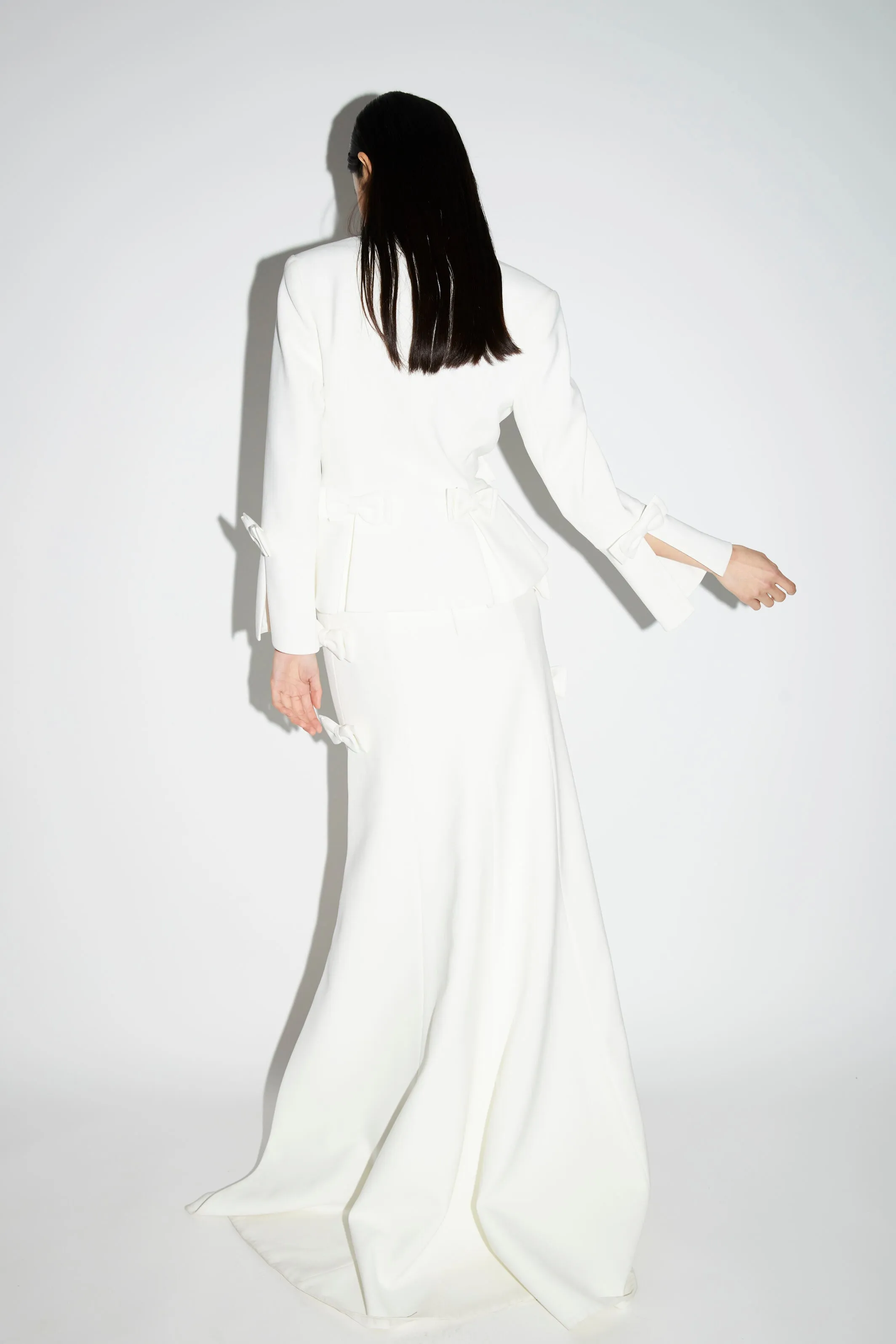 SANNA JACKET PURE WHITE CREPE