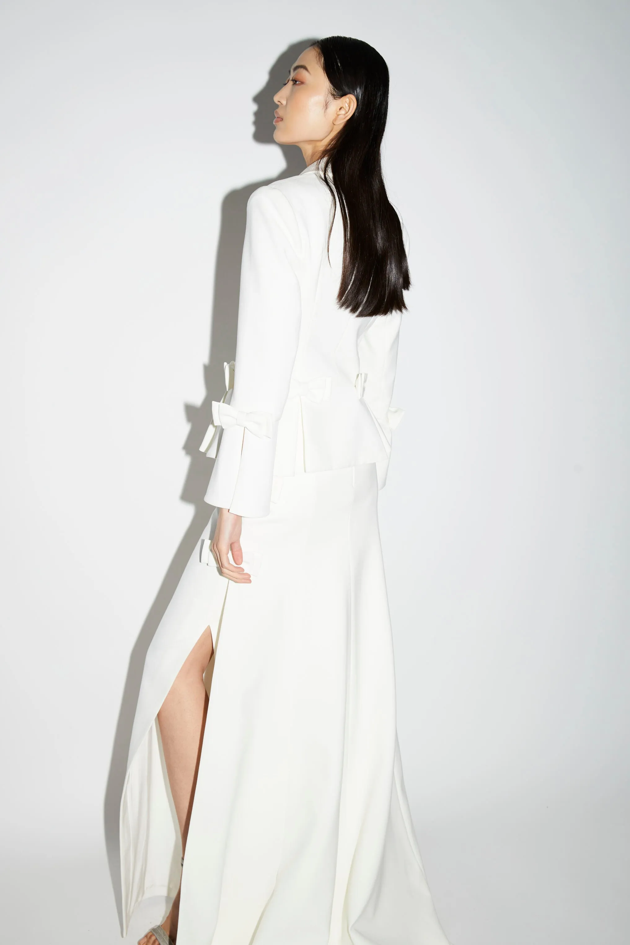 SANNA JACKET PURE WHITE CREPE