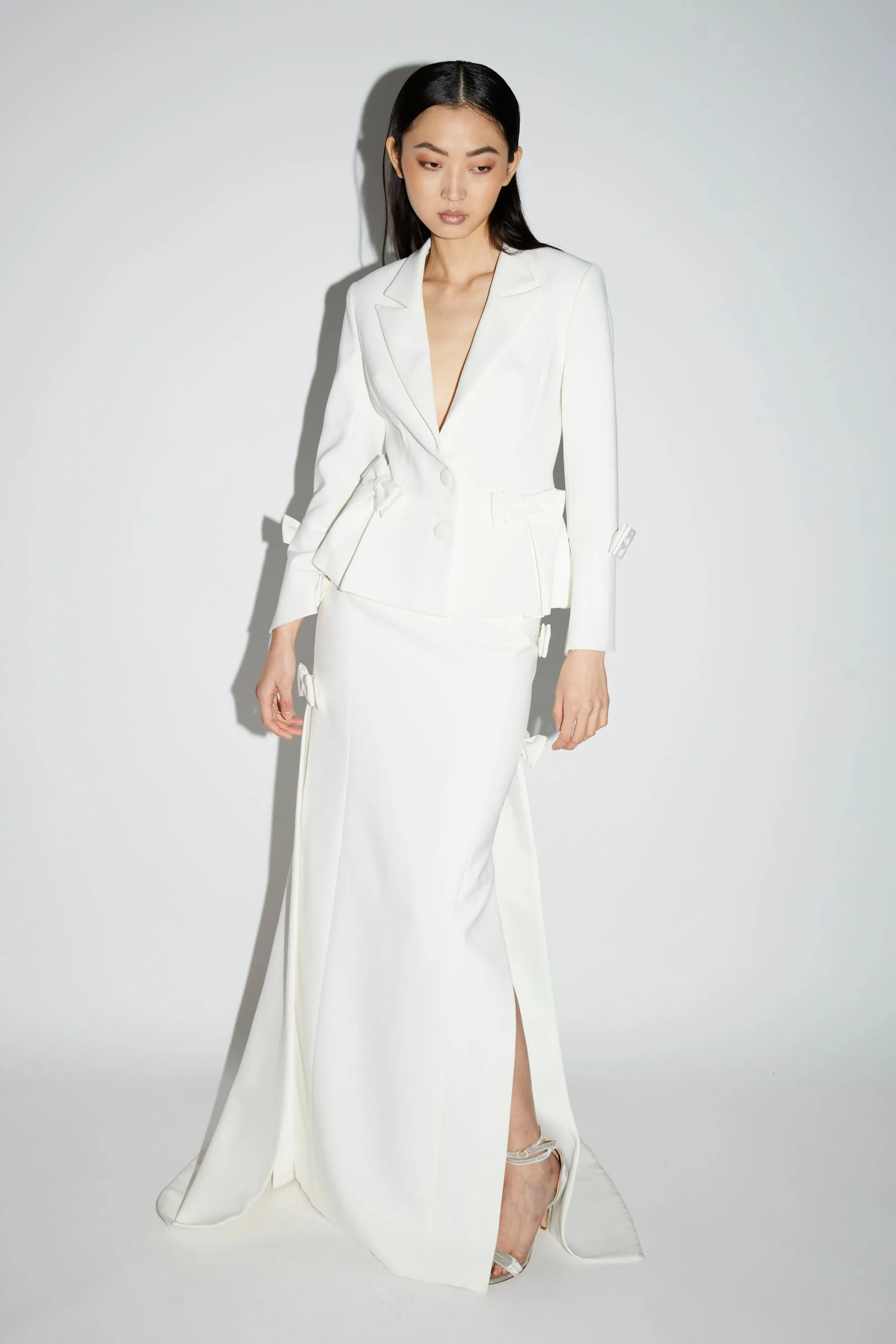 SANNA JACKET PURE WHITE CREPE