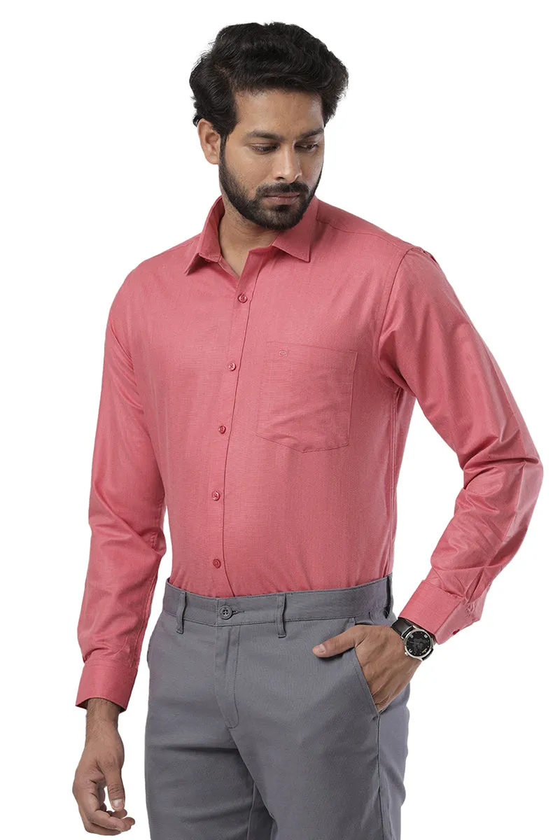 Super Soft -Ruby Red Formal Shirts for Men | Ariser
