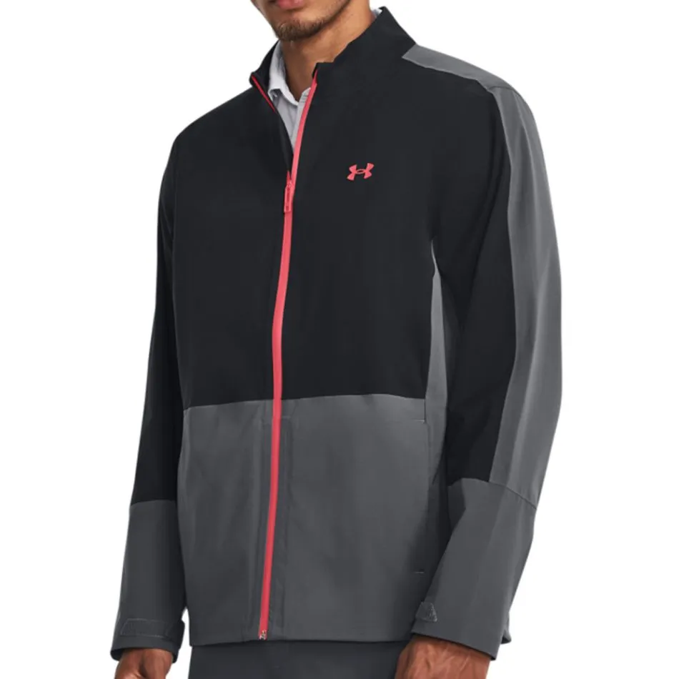 Under Armour Stormproof 3.0 Waterproof Golf Jacket - Black/Pitch Grey