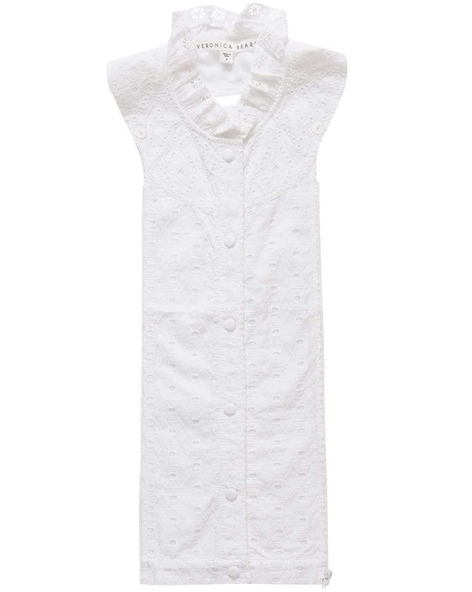 Violaine Eyelet Dickey - White